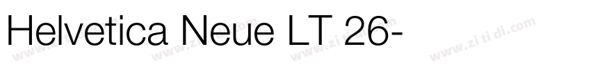 Helvetica Neue LT 26字体转换